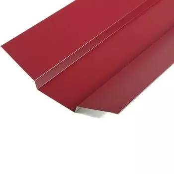 Планка ендовы верхняя 76х76х2000 (ПЭ-RAL 3005-0,45 мм) красное вино