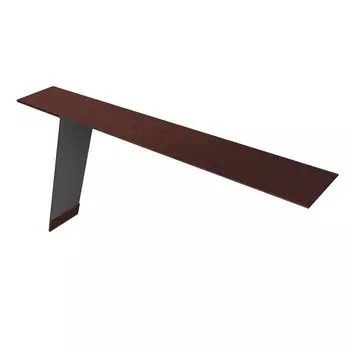 Планка карнизная для фальцевой кровли ПЭ 92х88х10 135° RAL 8017 коричневый шоколад 2 м