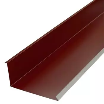 Планка примыкания нижняя Металлпрофиль Pe RAL 3005 250х122х2000мм красное вино