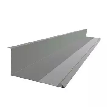 Планка примыкания нижняя Металлпрофиль Pe RAL 7024 250х122х2000мм графитовый