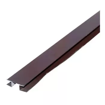 Планка стыковочная сложная металлическая шоколад RAL 8017, 30х18х15х80 мм 3 м