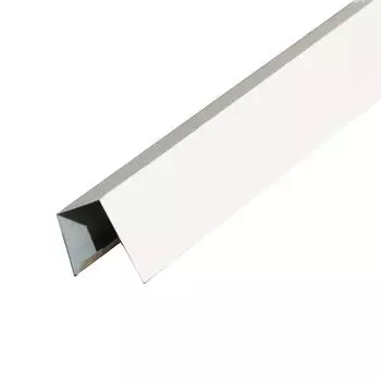 Планка завершающая сложная МП Белая 30х25х3000 мм RAL 9003