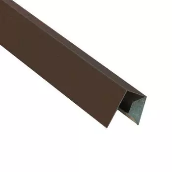 Планка завершающая сложная шоколад RAL 8017 40х20х3000мм