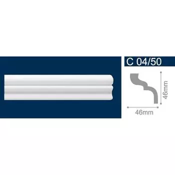 Плинтус потолочный Солид С04/50, 46х46мм