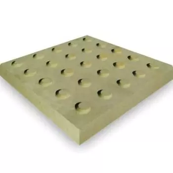 Плитка тактильная конусообразный риф, желтая (300х300х50)