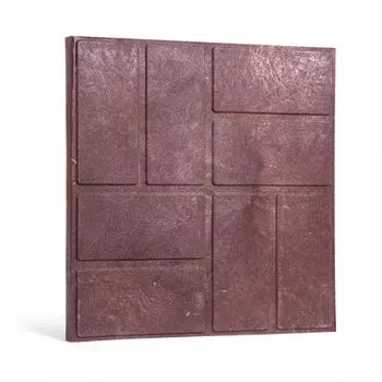 Плитка тротуарная 8 кирпичей 450х450х30 мм шоколад для пешеходных зон/заезда транспорта