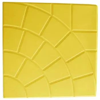 Плитка тротуарная Паутинка 300х300х30мм желтая