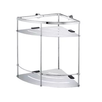 Полка металлическая угловая WasserKraft K-522 двойная