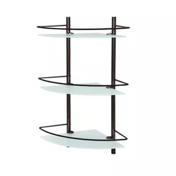 Полка стеклянная угловая WasserKraft Rhein K-3633 тройная