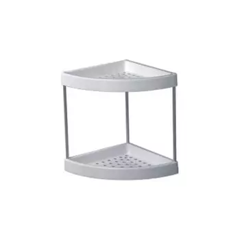 Полка угловая 2-х ярусная (пластик) Accoona A281-2