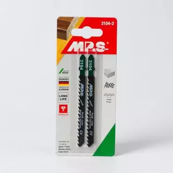 Полотно д/электролобзика по дереву шаг 4мм, 75 мм, 2шт MPS