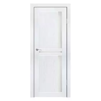 Полотно дверное остекленное Эль Порте СИНЕРЖИ ясень белый ПВХ, ПДО 700х2000мм