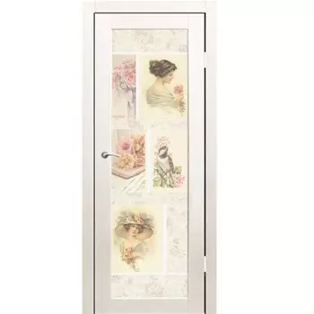 Полотно дверное остекленное Энерджи фотопечать №06 СИНЕРЖИ ясень белый ПВХ, ПДО 900х2000мм