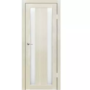 Полотно дверное остекленное Маэстро (белое стекло) "СИНЕРЖИ"акация светлая ПВХ, ПДО 800х2000мм