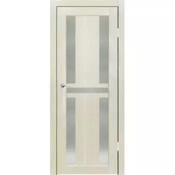 Полотно дверное остекленное Мадена "СИНЕРЖИ" акация светлая ПВХ, ПДО 600х2000мм