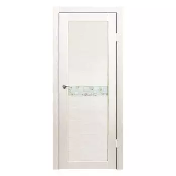 Полотно дверное остекленное Примо фотопечать №7 "СИНЕРЖИ" ясень белый ПВХ, ПДО 800х2000мм