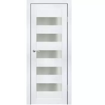 Полотно дверное остекленное Соле "СИНЕРЖИ" ясень белый ПВХ, ПДО 600х2000мм