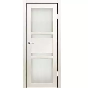 Полотно дверное остекленное Титул СИНЕРЖИ дуб молочный ПВХ, ПДО 800х2000мм
