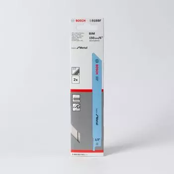 Полотно пильное S918BF по металлу для сабельных ножовок 2 шт Bosch