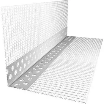 Профиль угловой ПВХ Konel 100х150 мм с армирующей сеткой, 2500 мм