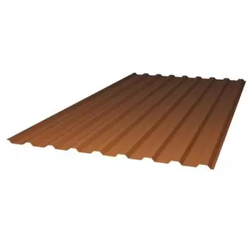 Профнастил поликарбонатный 0,8 мм МП-20 1150х2000 мм (бронза)