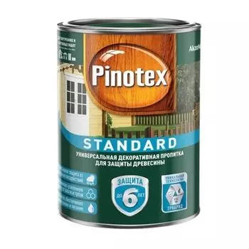 Пропитка декоративная Pinotex Standard восковая универсальная, сосна 0,9 л