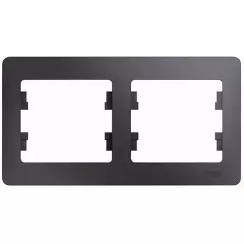 Рамка 2-м Glossa горизонт. графит SchE GSL001302