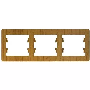 Рамка 3-м Glossa горизонт. дер. дуб SchE GSL000503