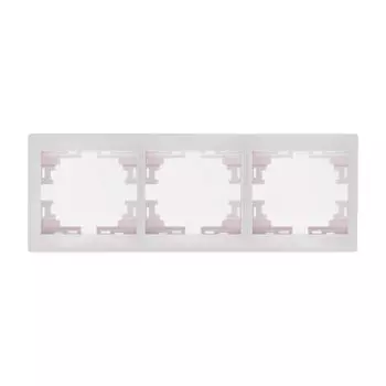 Рамка 3-местная белая горизонтальная Мира Lezard