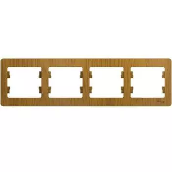 Рамка 4-м Glossa горизонт. дер. дуб SchE GSL000504