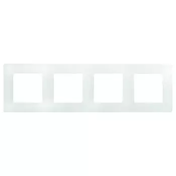 Рамка 4-местная белая Legrand Etika