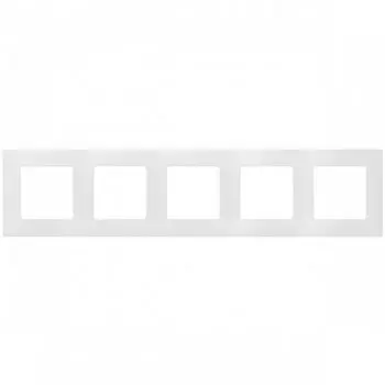 Рамка Legrand Etika 5-местная белая