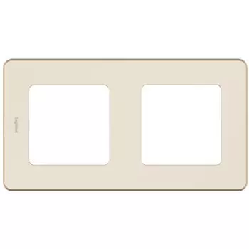 Рамка Legrand Inspiria 2-местная слоновая кость