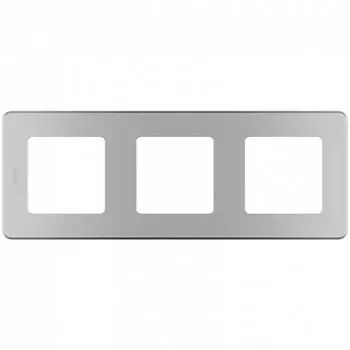 Рамка Legrand Inspiria 3-местная алюминий