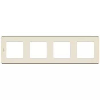 Рамка Legrand Inspiria 4-местная слоновая кость