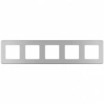 Рамка Legrand Inspiria 5-местная алюминий