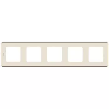 Рамка Legrand Inspiria 5-местная слоновая кость