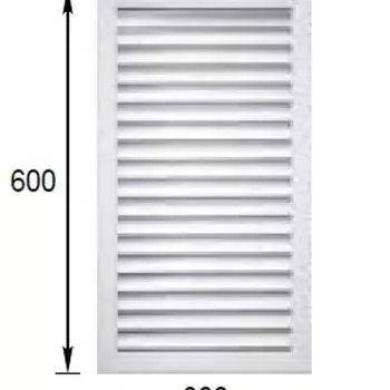Решетка радиаторная 600х300 бел. вертикальная