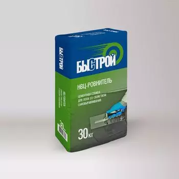 Ровнитель для пола Быстрой НВЦ-ровнитель 30 кг (толщ. 10-50мм, расх. 20 кг/м2 при толщине слоя 10 мм, проч. М200)