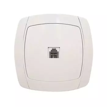 Розетка телефонная белая СП Севиль