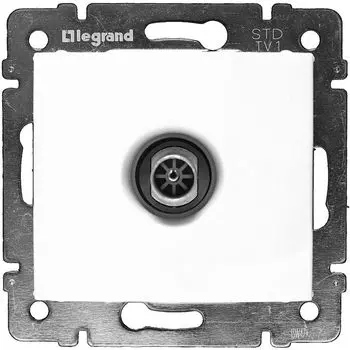 Розетка ТВ оконечная белая Valena Legrand