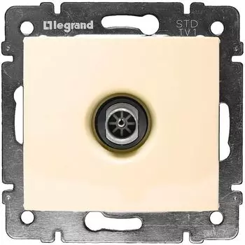 Розетка ТВ проходная слоновая кость VALENA LEGRAND