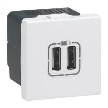 Розетка USB Mosaic 2мод. для зарядки бел. Leg 077594