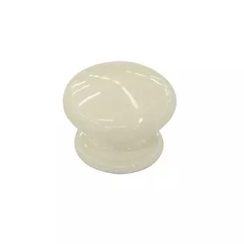 Ручка-кнопка мебельная большая, белая