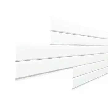 Сайдинг Lбрус -15х240х3000 (ПЭ-01-9003 белый-0,45)