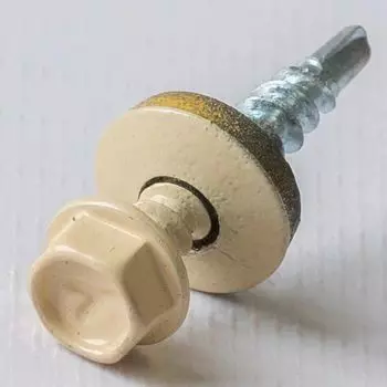 Саморез кровельный 4,8х29 RAL 1014 слоновая кость, 250 шт KRcwZDK Yoko