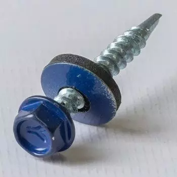 Саморез кровельный 4,8х35 RAL 5002 пепси, 250 шт KRcwZDK Yoko