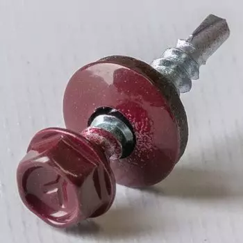 Саморез Yoko кровельный 4,8х29 мм RAL 3005 красный 250 шт/уп