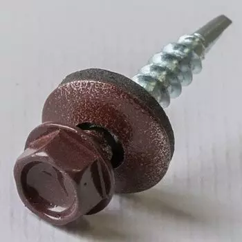 Саморез Yoko кровельный 4,8х29 мм RAL 8017 шоколадно-коричневый 250 шт/уп