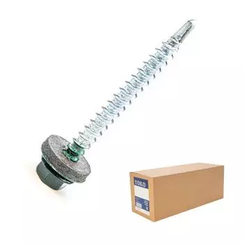 Саморез Yoko кровельный 4,8х50 мм RAL 6005 зеленый 150 шт/уп